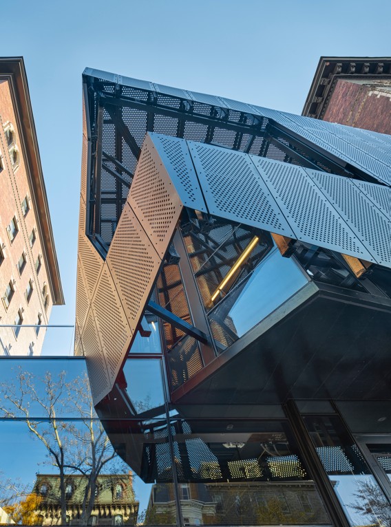 Modern brick residential facade