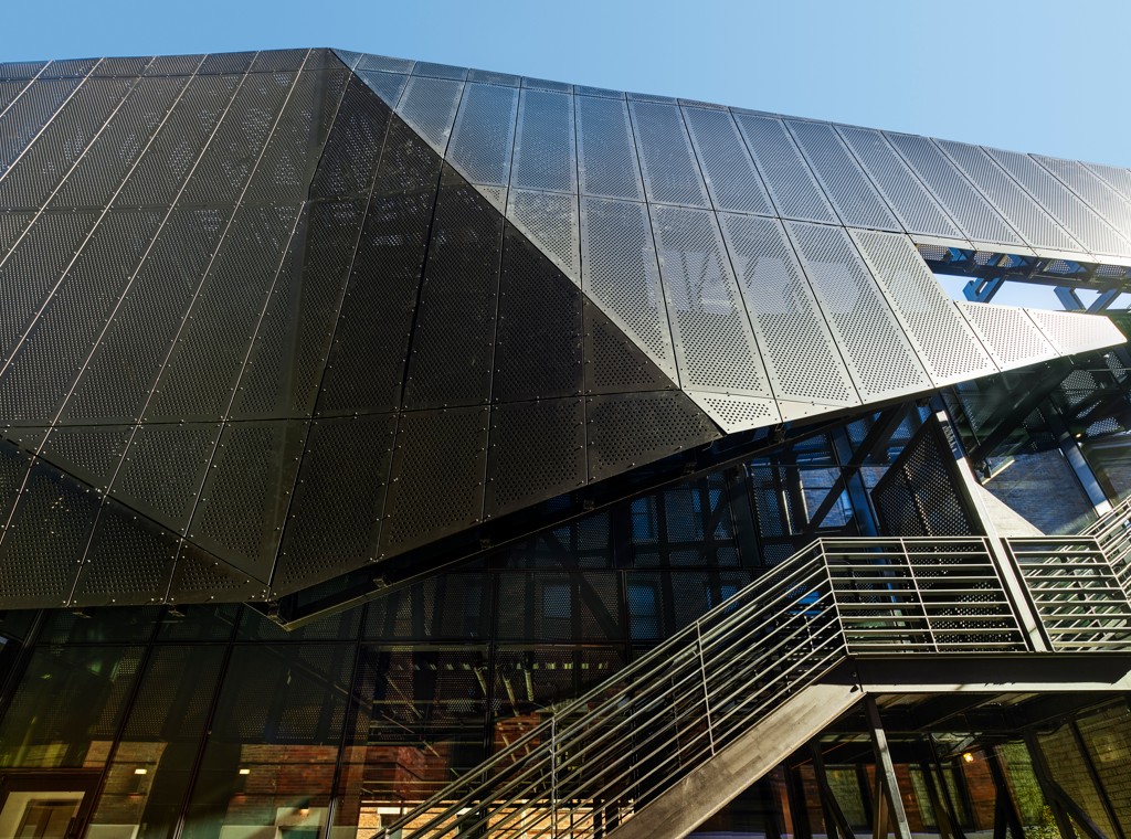 Modern brick residential facade