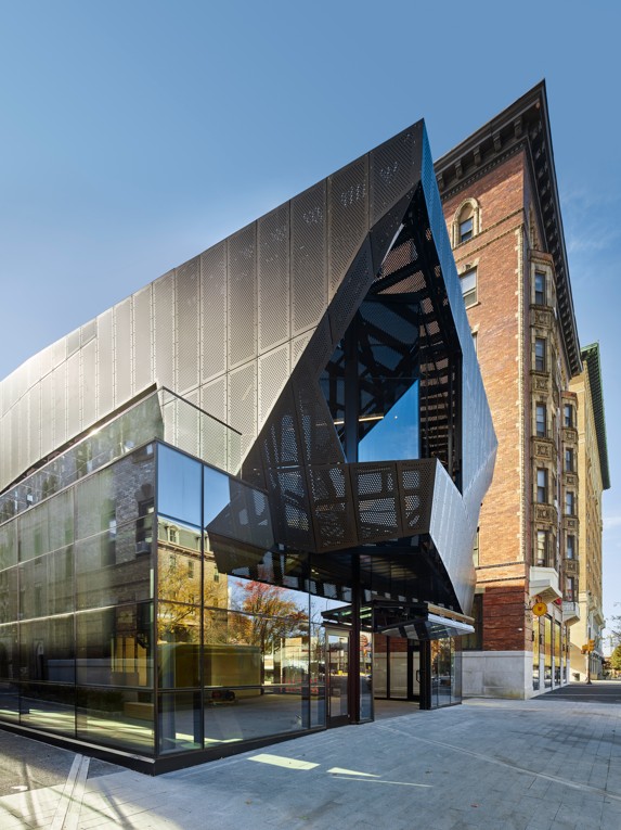 Modern brick residential facade