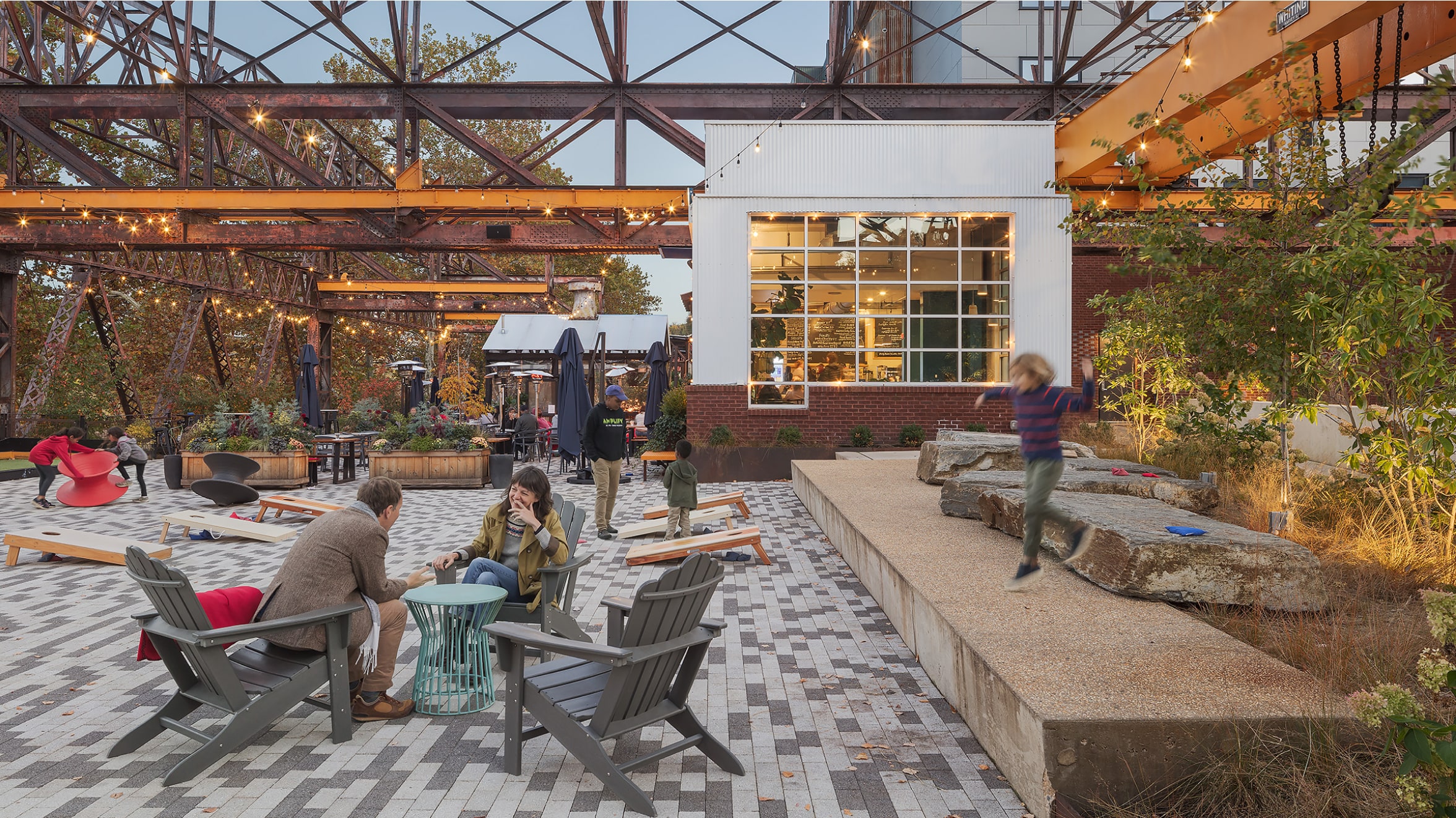 Sustainable office atrium