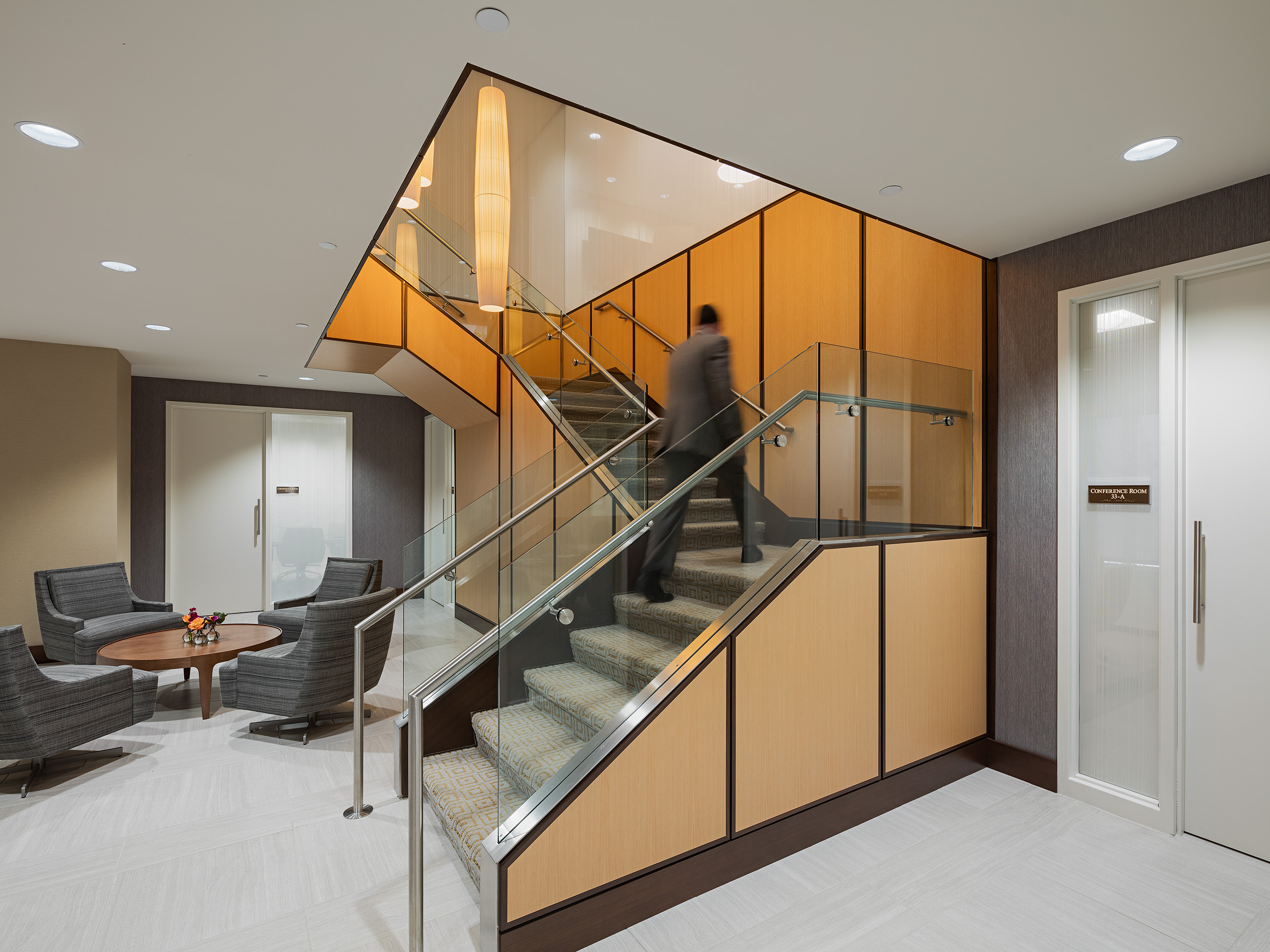 Sustainable office atrium detail