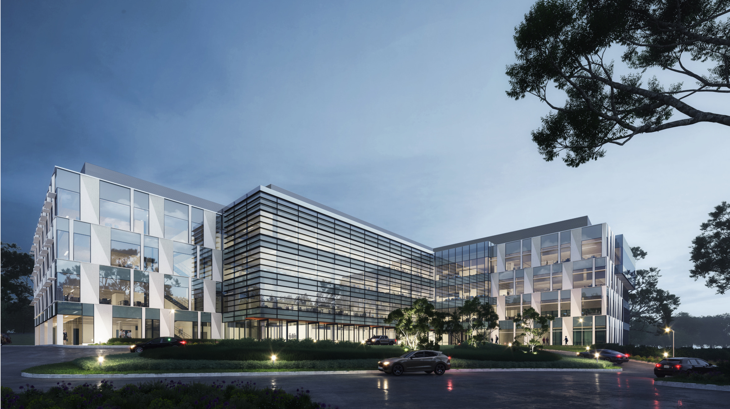 Sustainable office atrium